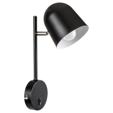 RÁBALUX EGON FALI LÁMPA E14 1XMAX.40W IP20 BILLENŐKAPCSOLÓVAL 11,5X33CM MATT FEKETE világítás