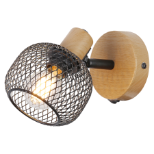 RÁBALUX GRENDEL SPOTLÁMPA E14 1XMAX.40W IP20 HÁLÓS BÚRÁVAL D10CM FÉM BÜKK-FEKETE világítás