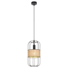 RÁBALUX INDIANA FÜGGESZTÉK E27 1XMAX.40W IP20 FONOTT BÚRÁK 22X120CM FÉM MATT FEKETE világítás