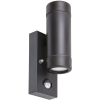 Rabalux kültéri szenzoros fali lámpa, 2×GU10, 10 W, 230 V, fekete, IP44 (91846)