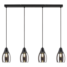 RÁBALUX Rábalux Ilmari fekete függesztett lámpa (RAB-72184) E27 4 izzós IP20 világítás