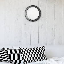 RÁBALUX Ufo mennyezeti D29 E27 60W fekete opál világítás