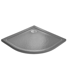 Radaway Doros Stone A íves zuhanytálca antracit 80x80 cm (SDRA8080-01-64S) kád, zuhanykabin