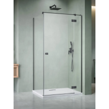 Radaway Essenza 8 Brushed GunMetal KDJ szögletes szálcsiszolt fegyvermetál zuhanykabin 120x110 átlátszó jobbos kád, zuhanykabin