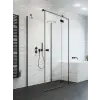 Radaway Essenza Black KDJ+S szögletes fekete zuhanykabin 100x75 átlátszó balos