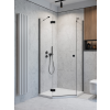 Radaway Essenza Black PTJ szögletes fekete zuhanykabin 90x90 átlátszó jobbos