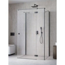 Radaway Essenza Brushed GunMetal KDJ+S szögletes szálcsiszolt fegyvermetál zuhanykabin 90B+70+70 kád, zuhanykabin