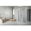 Radaway ?Essenza Brushed Nickel ?KDJ+S ?szögletes ?szálcsiszolt króm zuhanykabin 120x75 átlátszó balos
