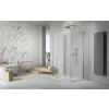 Radaway Essenza Brushed Nickel KDJ+S szögletes szálcsiszolt króm zuhanykabin 120x75 átlátszó jobbos