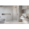 Radaway Essenza Brushed Nickel ?PTJ ?szögletes ?szálcsiszolt króm zuhanykabin 100x90 átlátszó