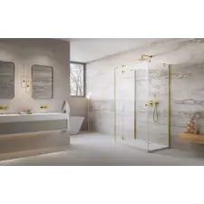 Radaway Essenza Gold KDJ+S szögletes arany zuhanykabin 80x100 átlátszó jobbos kád, zuhanykabin