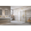 Radaway ?Essenza Gold ?KDJ+S ?szögletes ?arany zuhanykabin 90x90 átlátszó jobbos