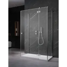 Radaway Essenza KDJ+S szögletes zuhanykabin 90x80 átlátszó jobbos kád, zuhanykabin