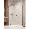 Radaway Essenza Pro Brushed Copper KDJ szögletes szálcsiszolt réz zuhanykabin 90x70 átlátszó balos