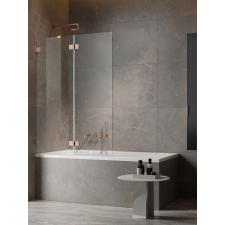 Radaway Essenza Pro Brushed Copper PND II szálcsiszolt réz kádparaván 100 átlátszó balos kád, zuhanykabin