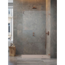 Radaway Essenza Pro Brushed Copper Walk-in szálcsiszolt réz zuhanyfal 150 kád, zuhanykabin
