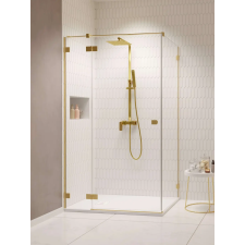 Radaway Essenza Pro Brushed Gold KDJ szögletes szálcsiszolt arany zuhanykabin 110x90 átlátszó jobbos kád, zuhanykabin