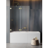 Radaway Essenza Pro Brushed Gold PND II szálcsiszolt arany kádparaván 110 átlátszó jobbos