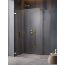 Radaway Essenza Pro Brushed Gold Walk-in szálcsiszolt arany zuhanyfal 105 kád, zuhanykabin