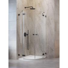 Radaway Essenza Pro Brushed GunMetal PDD íves szálcsiszolt fegyvermetál zuhanykabin 80x90 átlátszó kád, zuhanykabin