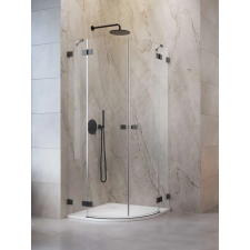Radaway Essenza Pro Brushed GunMetal PDD íves szálcsiszolt fegyvermetál zuhanykabin 90x100 átlátszó kád, zuhanykabin
