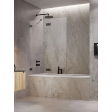 Radaway Essenza Pro Brushed GunMetal PND II szálcsiszolt fegyvermetál kádparaván 140 átlátszó balos kád, zuhanykabin