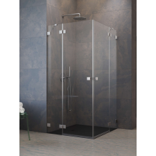 Radaway Essenza Pro Brushed Nickel KDD szögletes szálcsiszolt króm zuhanykabin 80x80 átlátszó kád, zuhanykabin