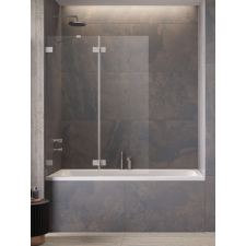 Radaway Essenza Pro Brushed Nickel PND II szálcsiszolt króm kádparaván 110 átlátszó jobbos kád, zuhanykabin