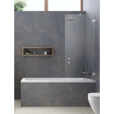 Radaway Essenza Pro PNJ II 80 kádparaván, szálcsiszolt króm 10101080-91-01 kád, zuhanykabin