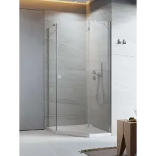 Radaway Essenza PTJ szögletes zuhanykabin 100x80 átlátszó jobbos kád, zuhanykabin