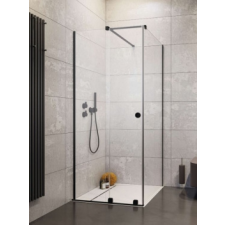 Radaway Furo Black KDJ RH szögletes fekete zuhanykabin 90B+75 kád, zuhanykabin