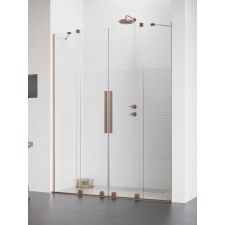 Radaway Furo Brushed Copper DWD szálcsiszolt réz zuhanyajtó 130 átlátszó kád, zuhanykabin