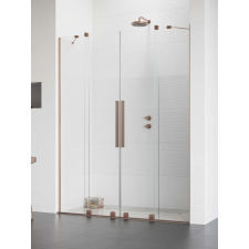 Radaway Furo Brushed Copper DWD szálcsiszolt réz zuhanyajtó 160 átlátszó kád, zuhanykabin