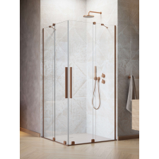 Radaway Furo Brushed Copper KDD szögletes szálcsiszolt réz zuhanykabin 80x120 átlátszó kád, zuhanykabin