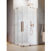 Radaway Furo Brushed Copper KDD szögletes szálcsiszolt réz zuhanykabin 90x100 átlátszó