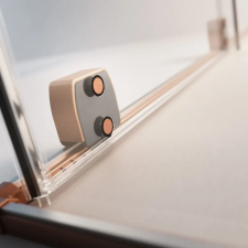 Radaway Furo Brushed Copper Walk-in szálcsiszolt réz zuhanyfal 160 jobbos átlátszó kád, zuhanykabin