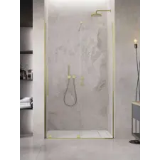Radaway Furo Brushed Gold DWJ szálcsiszolt arany zuhanyajtó 120 átlátszó balos kád, zuhanykabin