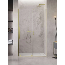 Radaway Furo Brushed Gold DWJ szálcsiszolt arany zuhanyajtó 130 átlátszó jobbos kád, zuhanykabin