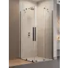 Radaway Furo Brushed GunMetal KDD szögletes szálcsiszolt fegyvermetál zuhanykabin 100x110 átlátszó