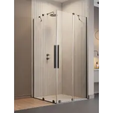 Radaway Furo Brushed GunMetal KDD szögletes szálcsiszolt fegyvermetál zuhanykabin 100x110 átlátszó kád, zuhanykabin
