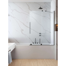 Radaway Furo Brushed GunMetal PND II szálcsiszolt fegyvermetál kádparaván 140 átlátszó balos kád, zuhanykabin