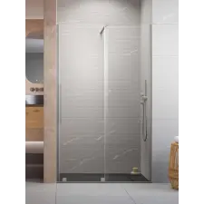 Radaway Furo Brushed Nickel DWJ szálcsiszolt króm zuhanyajtó 110 átlátszó jobbos kád, zuhanykabin