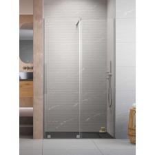 Radaway Furo Brushed Nickel DWJ szálcsiszolt króm zuhanyajtó 140 átlátszó balos kád, zuhanykabin