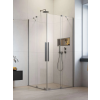 Radaway Furo Brushed Nickel KDD szögletes szálcsiszolt króm zuhanykabin 80x90 átlátszó