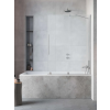 Radaway Furo Brushed Nickel PND II szálcsiszolt króm kádparaván 110 átlátszó balos