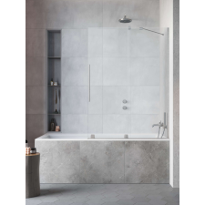 Radaway Furo Brushed Nickel PND II szálcsiszolt króm kádparaván 140 átlátszó jobbos kád, zuhanykabin