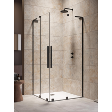 Radaway Furo SL Black KDD szögletes fekete zuhanykabin 100x100 átlátszó kád, zuhanykabin