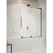 Radaway Furo SL Black PND II fekete kádparaván 120 átlátszó balos kád, zuhanykabin