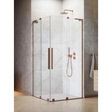 Radaway Furo SL Brushed Copper KDD szögletes szálcsiszolt réz zuhanykabin 110x100 átlátszó kád, zuhanykabin