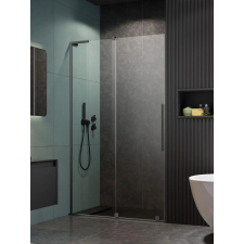 Radaway Furo SL Brushed Gunmetal DWJ szálcsiszolt fegyvermetál zuhanyajtó 100 átlátszó jobbos kád, zuhanykabin